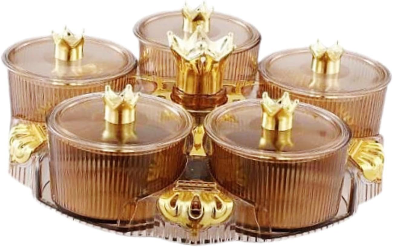 pistro Divided Serving Tray with Lid, Multi-Compartment Snack Container for Fruits, Nuts, Cookies, Indoor and Outdoor Use