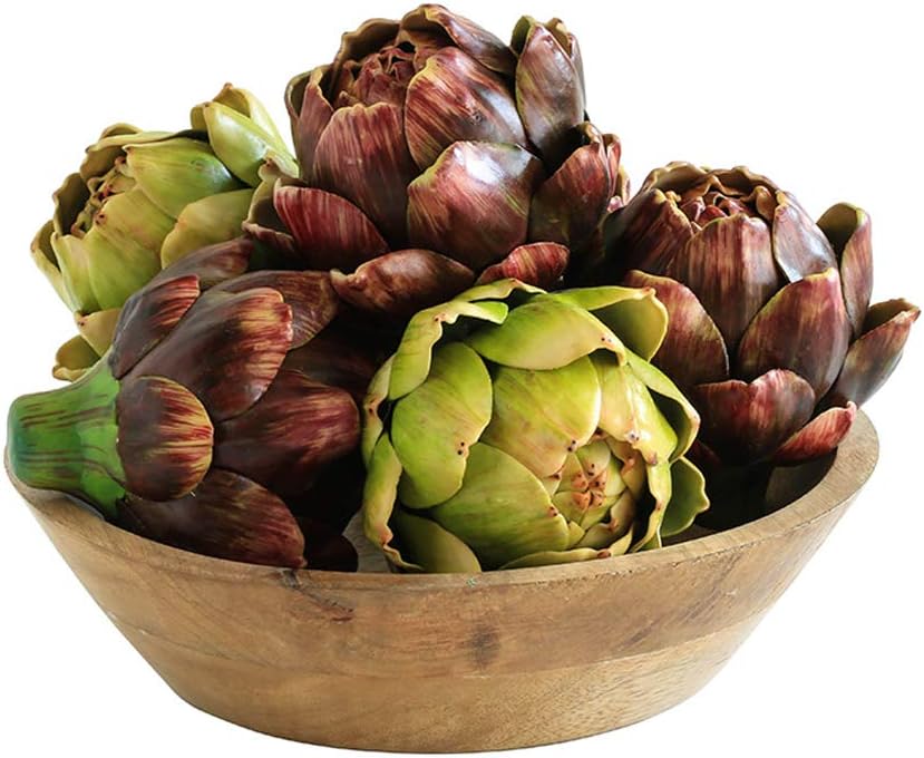 Artificial Artichoke Vegetables Wedding Party Home Decor Set of 6 (Large, red)