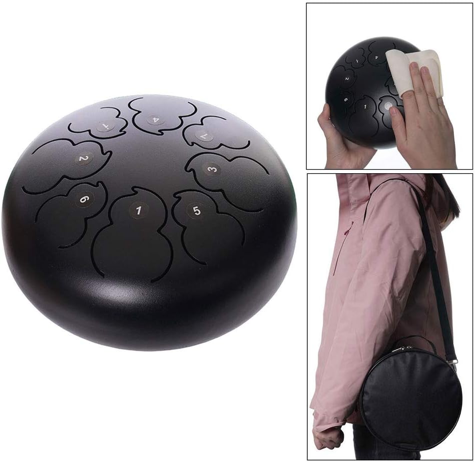 8 Steel Tongue Drum Standard C Key and Music Book Gift Percussion Instrument Drum