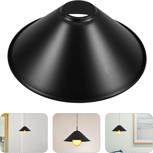 Miniatura 8 de ARTIBETTER Lámpara de techo moderna con cono de metal, protector de luz de pared compatible con LED para proyectos de bricolaje