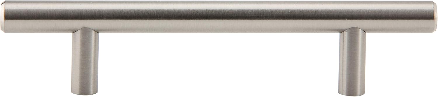 Silverline 25 Pack Cabinet Drawer Door Handles 3.75"(96mm) Hole Center, Brushed Satin Nickel, Solid Pulls for Kitchen Bathroom