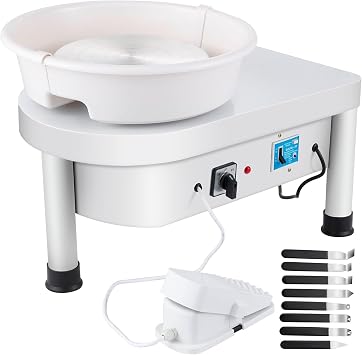 Electric Pottery Wheel Ceramic Machine for Clay Art Craft DIY - 280W 25cm - Ideal for Artists and Hobbyists