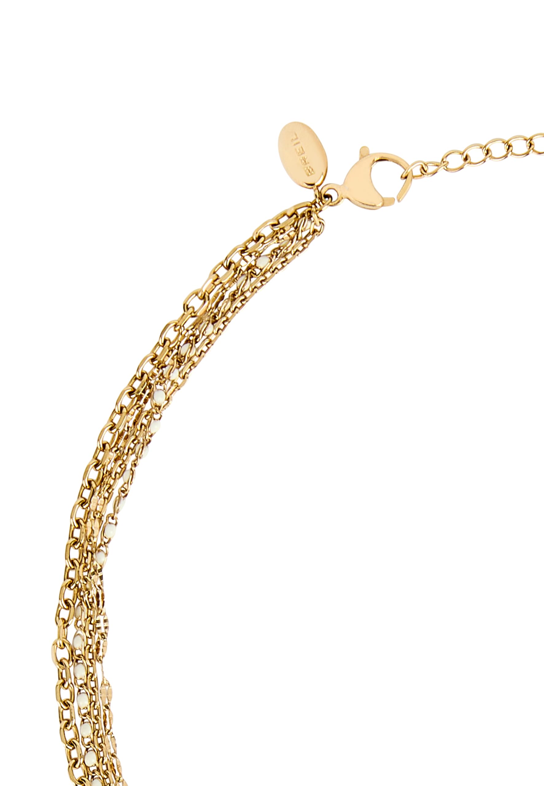 Breil, Collezione Margot, Collana Donna, Girocollo Multifilo in Acciaio Lucido, Impreziosito da Perle Bianche, Chiusura Regolabile, Lunghezza fino a 45 cm, Idea Regalo Donna