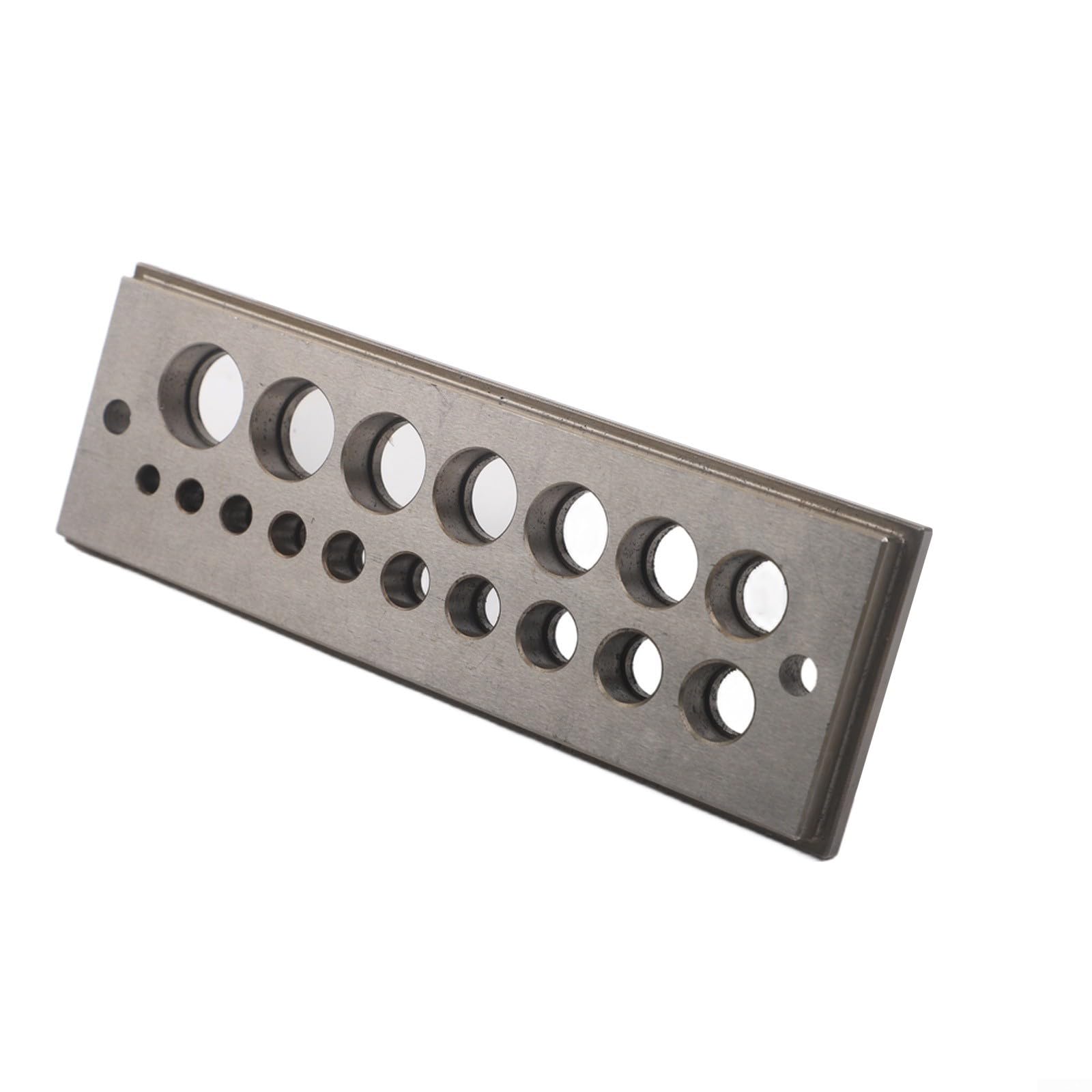 Plaque de cheville en métal pour le travail du bois - Outil de précision pour tailles métriques impériales - Création de joints de réparation de meubles - 14 cm - Argent (A)