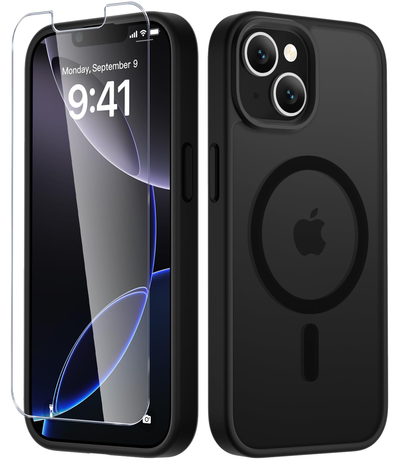 LATVIN for iPhone 14 Case iPhone 13 Case Magnetic Phone Cover with 1 Screen Protector Compatible with MagSafe
