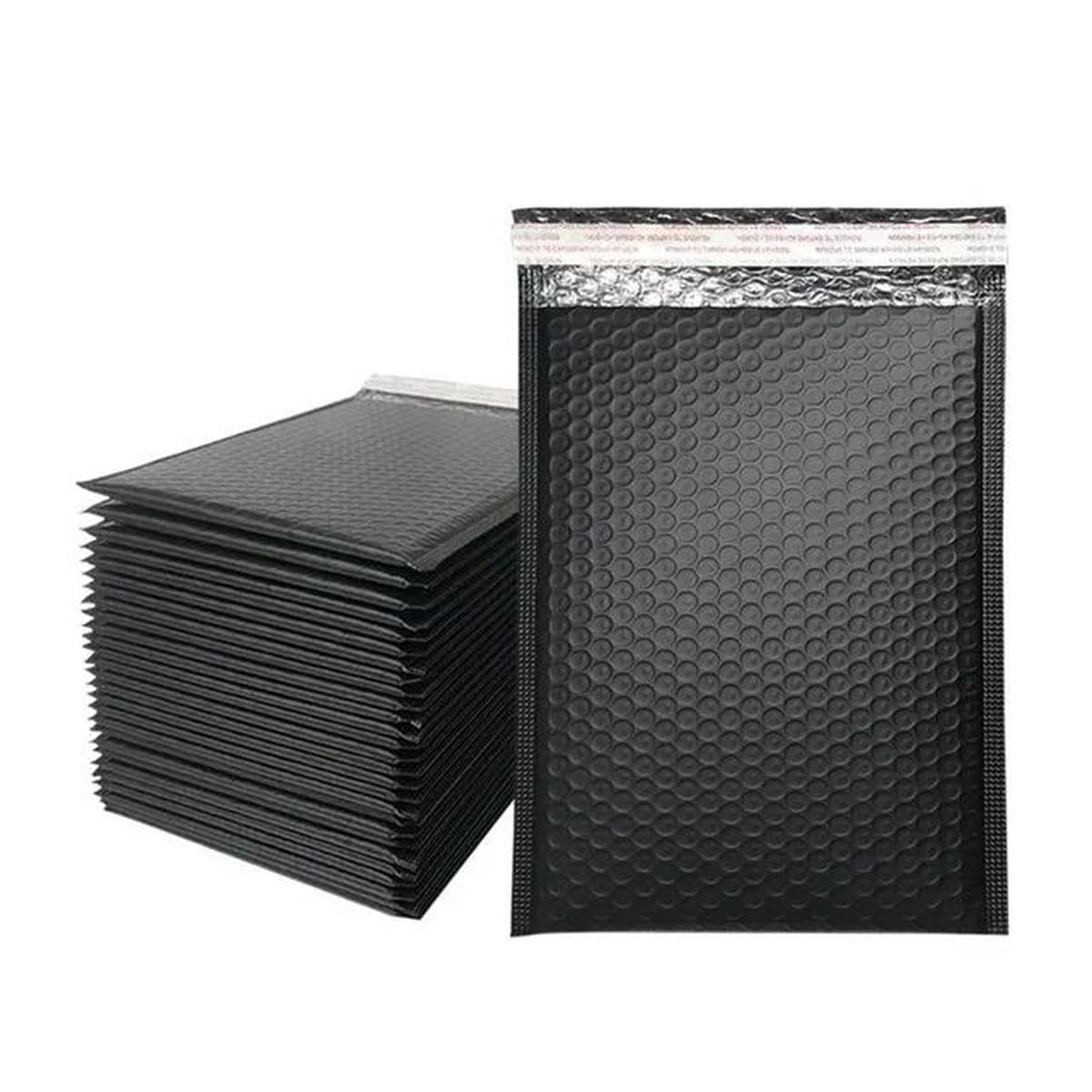 100 Stück Versandtaschen, gepolsterte Briefumschläge, Perlenfolie, Geschenk-Umschlagtasche für Bücher und Zeitschriften, gefüttert, selbstklebend, Rosa-Schwarz-11 x 15 cm