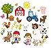 Story Time Felts 37 Piece Farm Animals Felt Figures for Flannel Board Set Small
