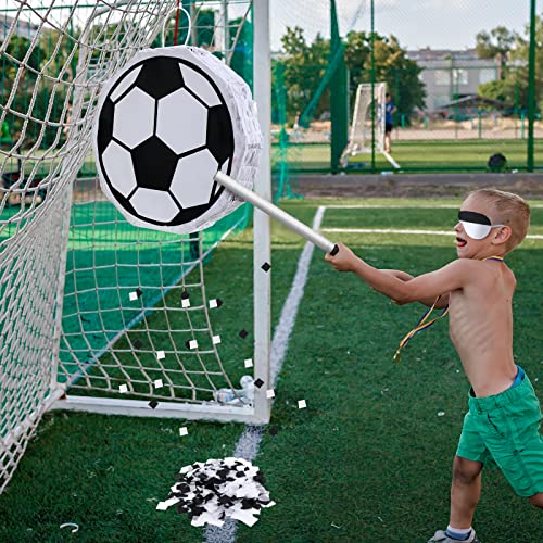 Football Soccer Pinata With 10 Football Stickers Football Party Decorations Football Party Supplies, Include Football Pinata With Pinata Stick, Blindfold, Confetti For Kid Birthday Sports Themed Party #TOP6