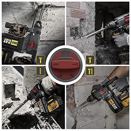 CAT Caterpillar DX21 4 in 1 Bürstenlos Akku Bohrhammer, 2.2J, SDS plus Wechselfutter, 0-1210 /min Leerlaufdrehzahl und 0… – Bild 4