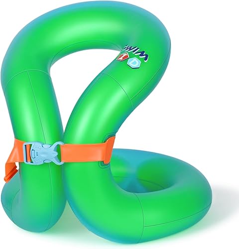 Floaties - Chaleco de natación para niños, flotadores inflables portátiles para piscina, anillo de natación con hebilla de seguridad ajustable,