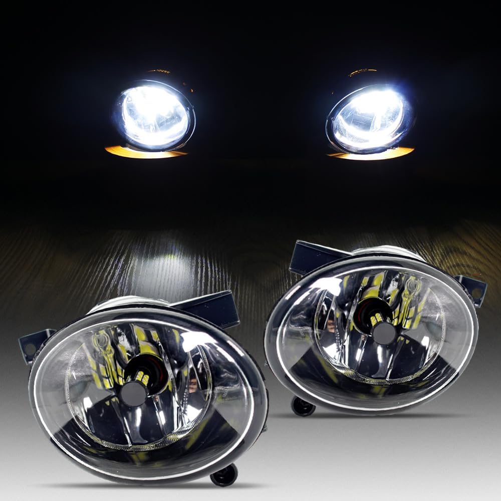 LED Fog Light Lamp Assembly For VW Golf 6 2009-2013 Tiguan 2012-2018 Beetle 2012-2016 EOS 2011-2016 Jetta 2011-2014| 5K0941699 5K0941700 | Left Driver Side & Right Passenger 2 Pcs