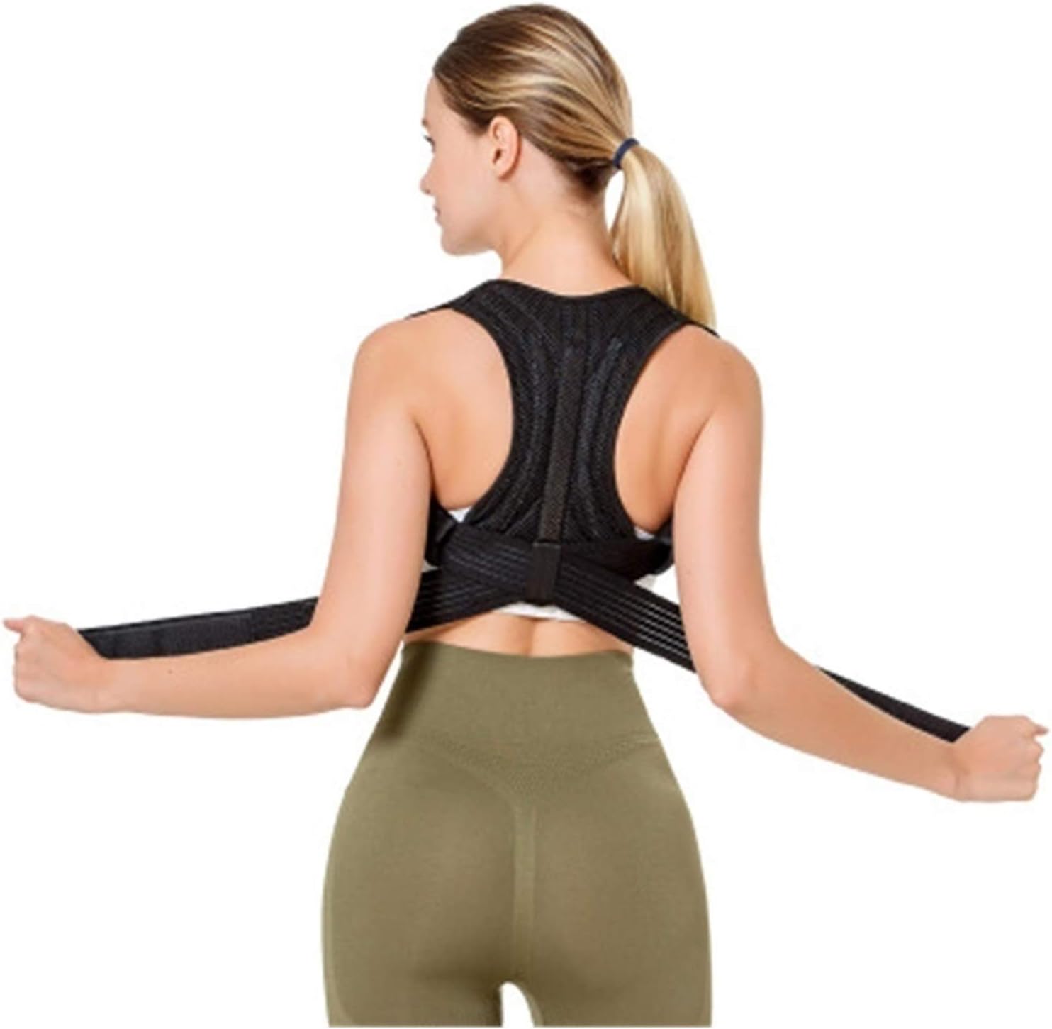 Adjustable Orthopedic Back Support Belt Back Sports Equipment Shoulder Protector Corrector Lumbar Support Belt