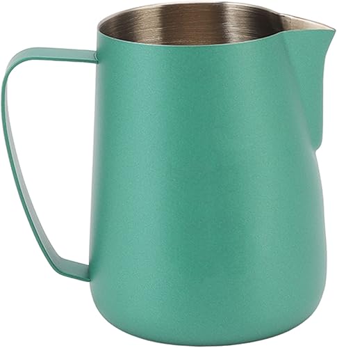 Comfortable Grip, 14.2 fl oz 14 oz de acero inoxidable espumador de café taza multiusos para café y leche (verde)