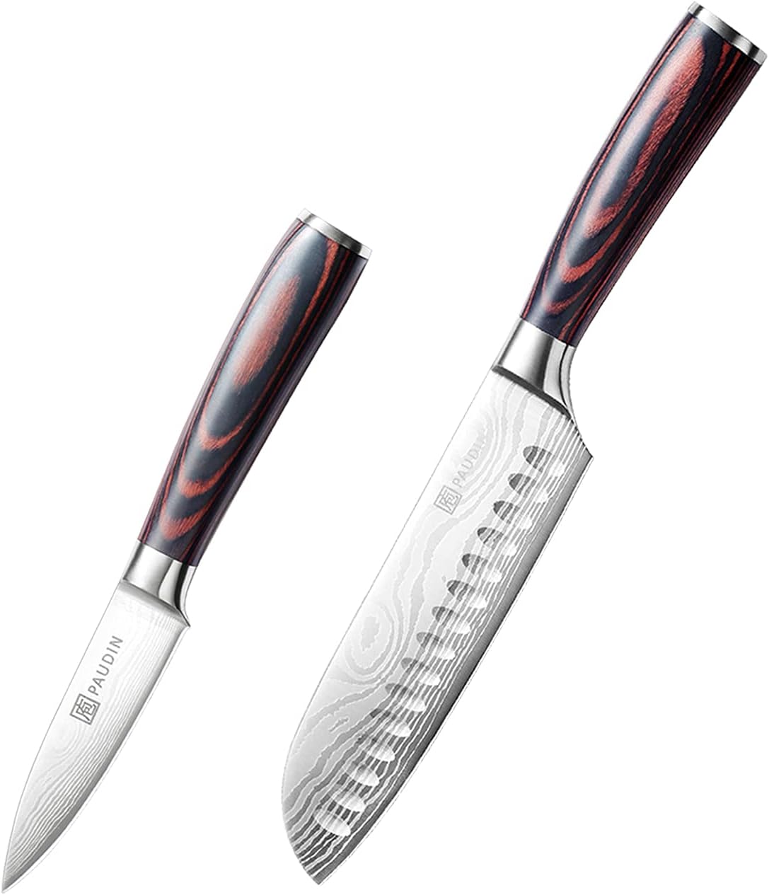 PAUDIN Paring Knife and Santoku Knife