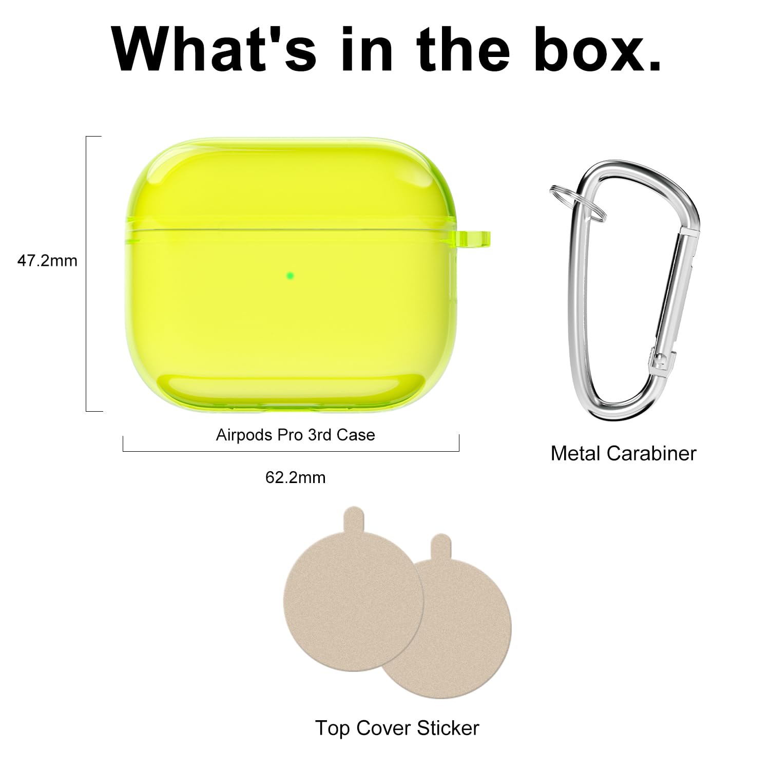 Svanove for Airpods 4 Case Clear Hard, Transparent Simple Cute Airpods 4th Generation Case with Keychain, Girly Y2k Aesthetic Trendy Airpods Cover Accessories for Women Girl, Neon Hot Pink — view 208