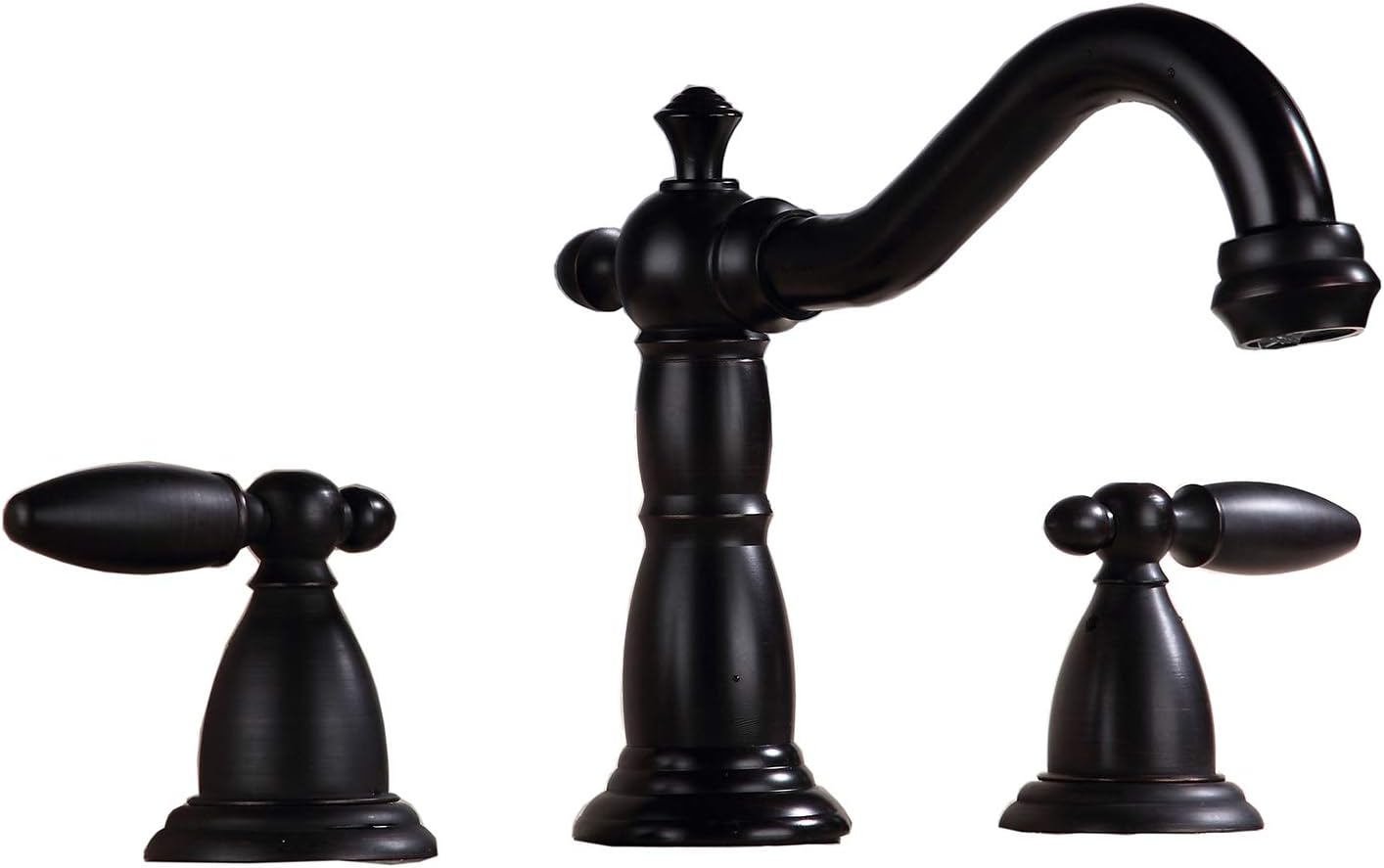 GGStudy Oil Rubbed Bronze Two Handles 3 Holes 8-16 inch Widespread Bathroom Sink Faucet