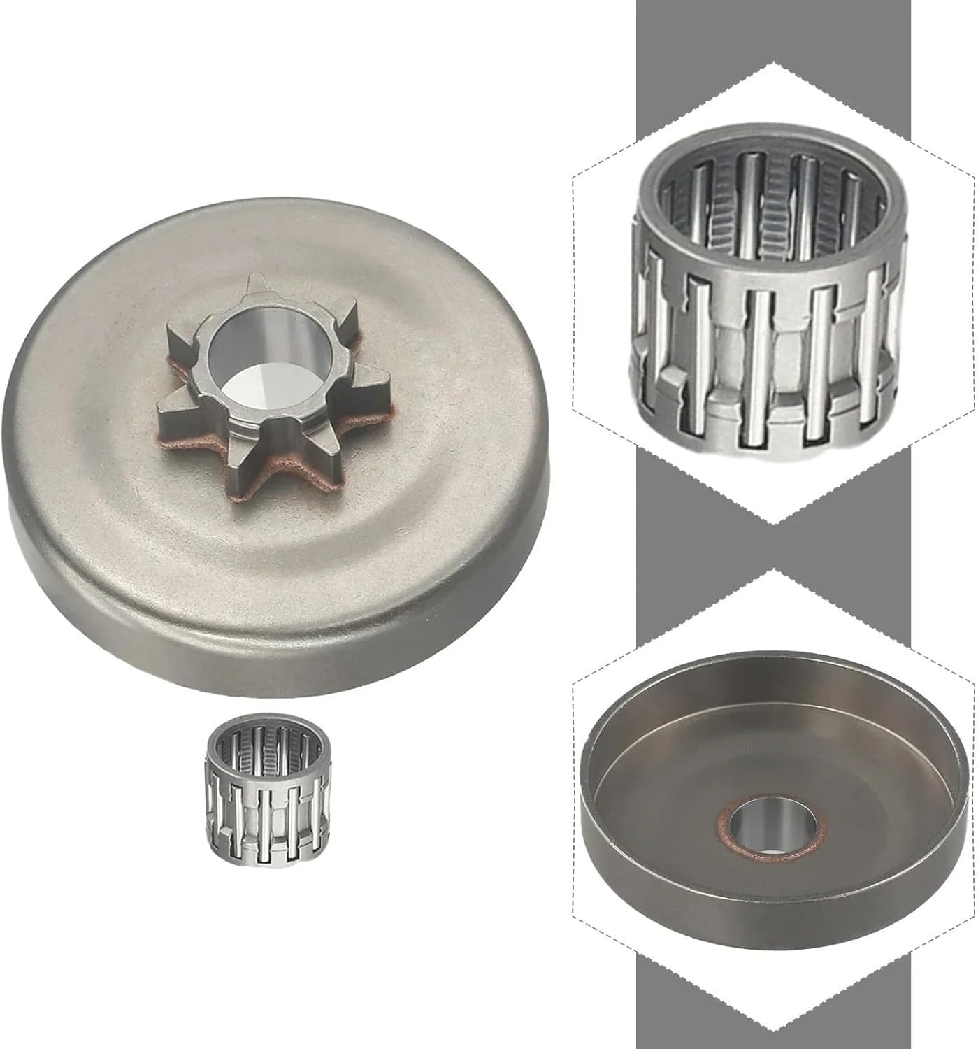 Clutch Sprocket Replacement Part for Jon/ser/ed 2145 2150 657269 Chain Steel 7T Cover Drum Useful Components