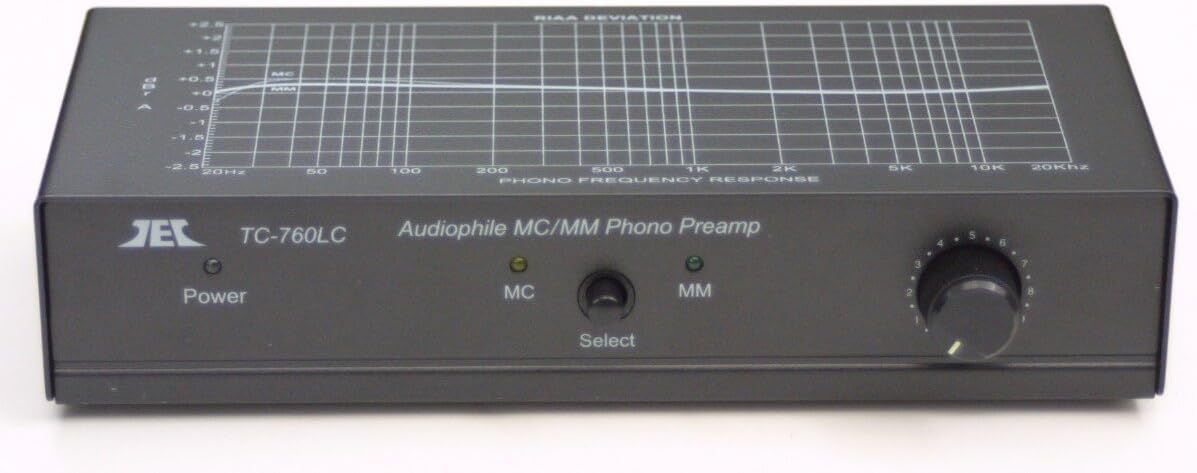 TEC TC-760LC Black MM/MC Phono Preamp, Premium High Output Adaptor and TC-ADUSB Digital Recording Adaptor Combo