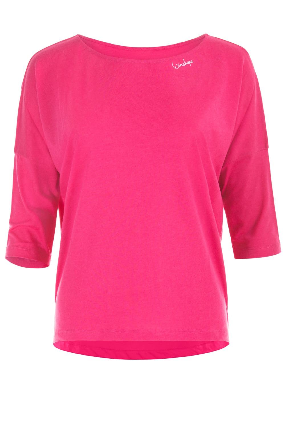 WINSHAPE Mcs004 Women's Ultra Light Soft Modal 3/4 Sleeve T-Shirt Deep-Pink