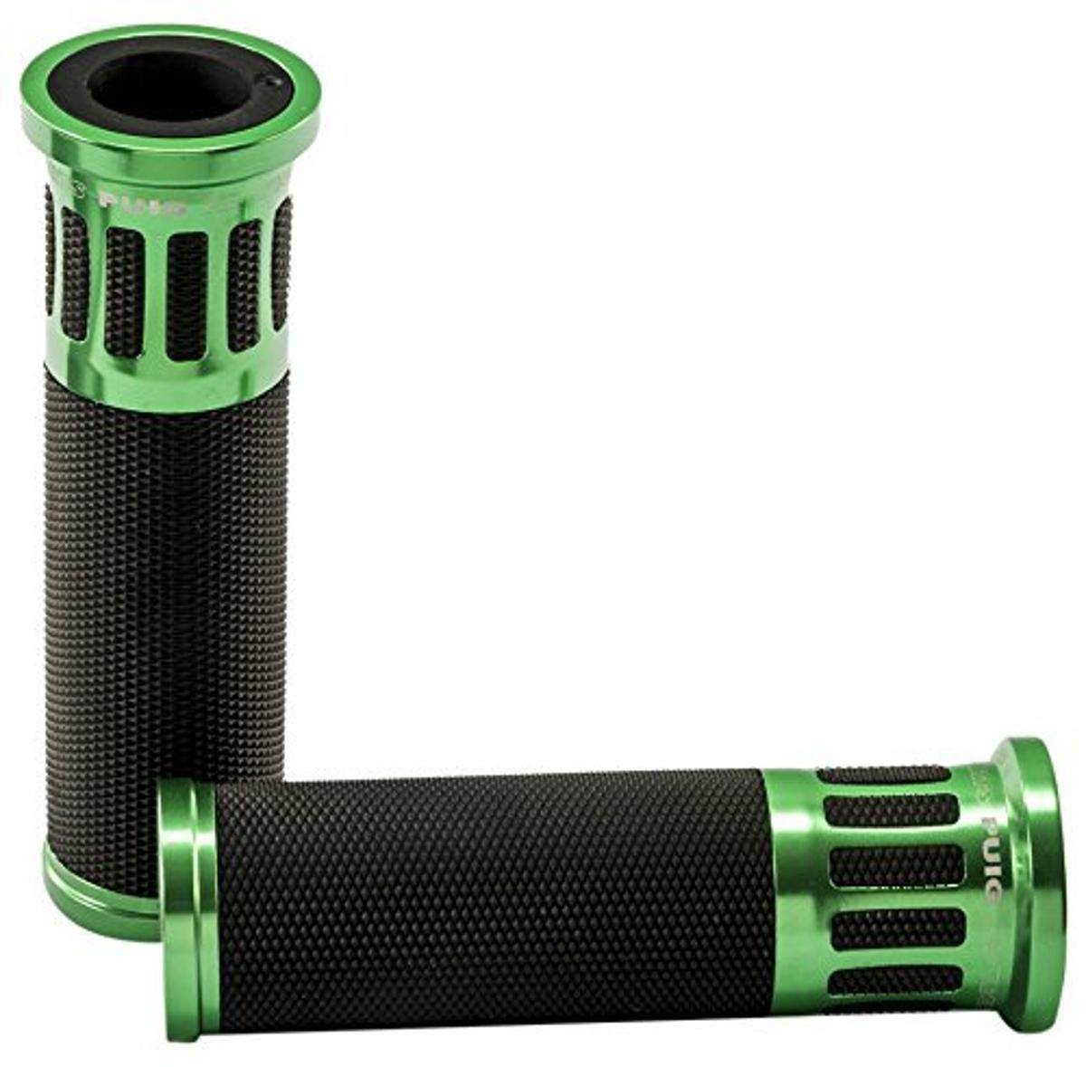 Puig 5879V Grips with anodized aluminum insert and non-slip rubber that improve grip, control and riding comfort, Green
