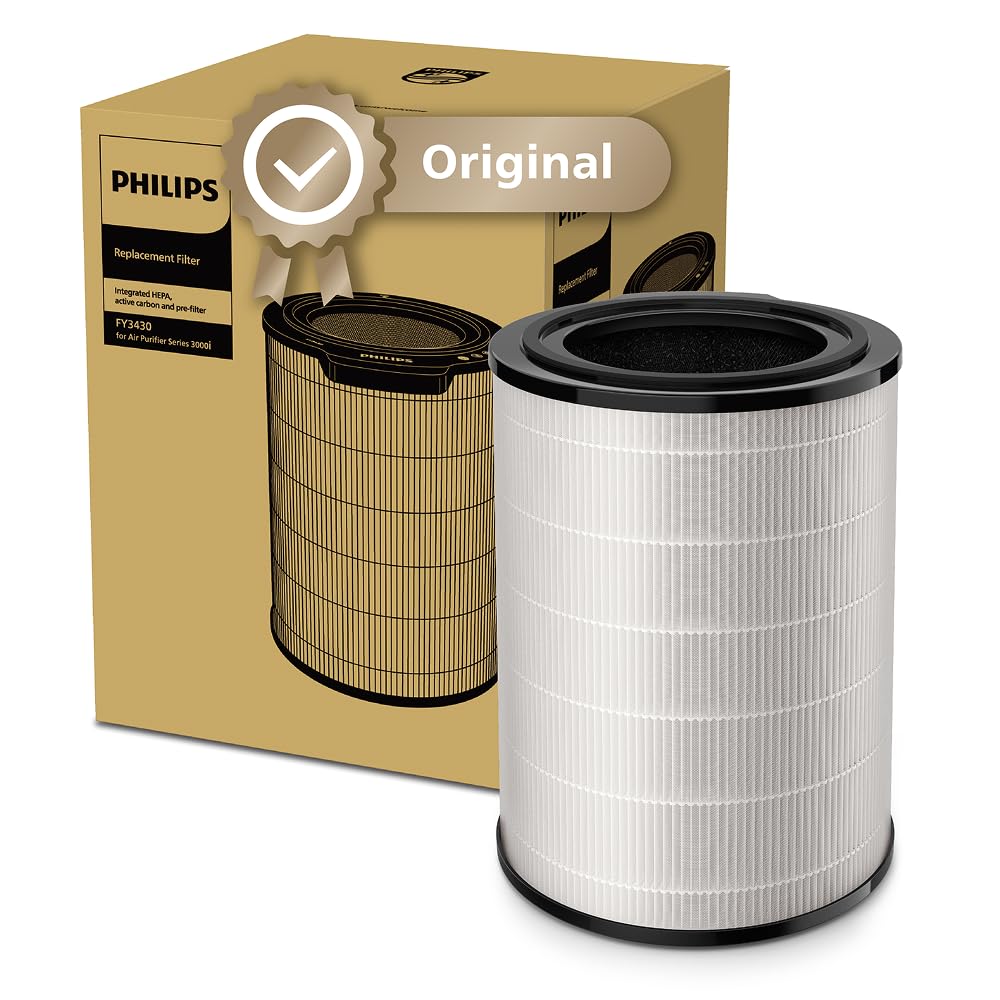 Philips HEPA Nano Protect Replacement Filter, Active Carbon, 36 Months Lifetime, Compatible with AC3033, Protects You from Pollen, dust, pet Dander and Gases (FY3430/30) [Energy Class A+]