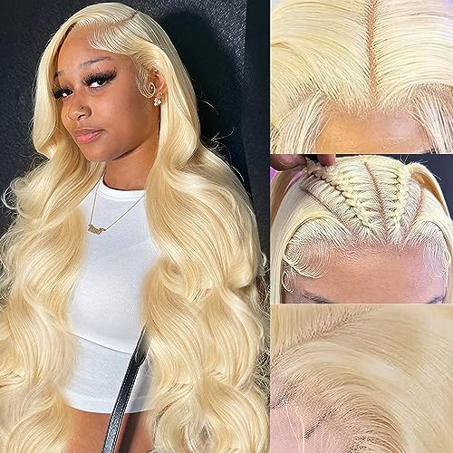 613 Lace Front Wig Human Hair 30 Inch 613 HD