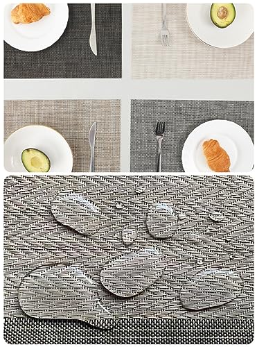 Set de table antidérapant lavable résistant aux taches pour préserver les meubles | Lot de 6 - 6