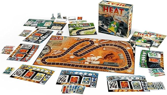 Image of Heat: Pedal to the Metal Board Game | Intense Car Racing and Strategy Game for 1-4 Players, Ages 10+ | Fun Family Game with 60 Minute Playtime