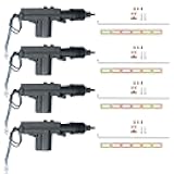 ESUPPORT Black Car Plastic Universal Heavy Duty Power Door Lock Actuator 2 Wire 12V Pack of 4