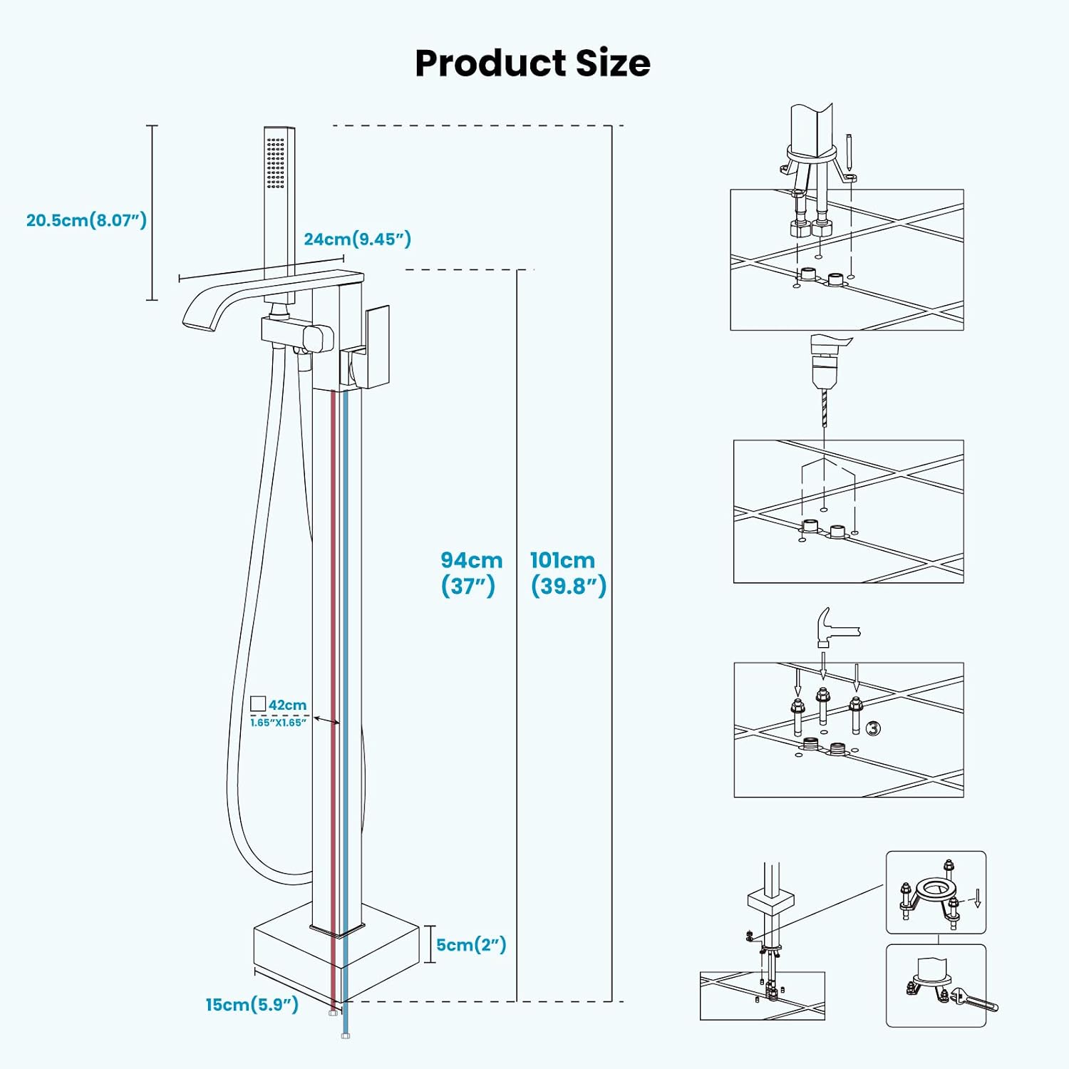 🔥 Hot Deals gotonovo Brushed Nickel Waterfall Freestanding Bathtub Faucet Floor Mount Tub Filler Brass Single Handle with Hand Shower and Swivel Tub Spout Flash Deals - 50% OFF gotonovo Brushed Nickel Waterfall Freestanding Bathtub Faucet Floor Mount Tub Filler Brass Single Handle with Hand Shower and Swivel Tub Spout