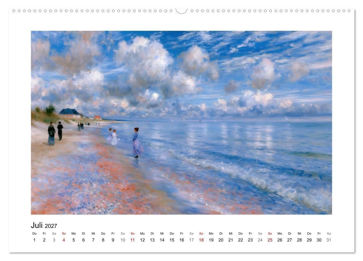 Poesie der Jahreszeiten (hochwertiger Premium Wandkalender 2027 DIN A2 quer), Kunstdruck in Hochglanz: KI-Kunst im impressionistischen Stil (CALVENDO Kunst)