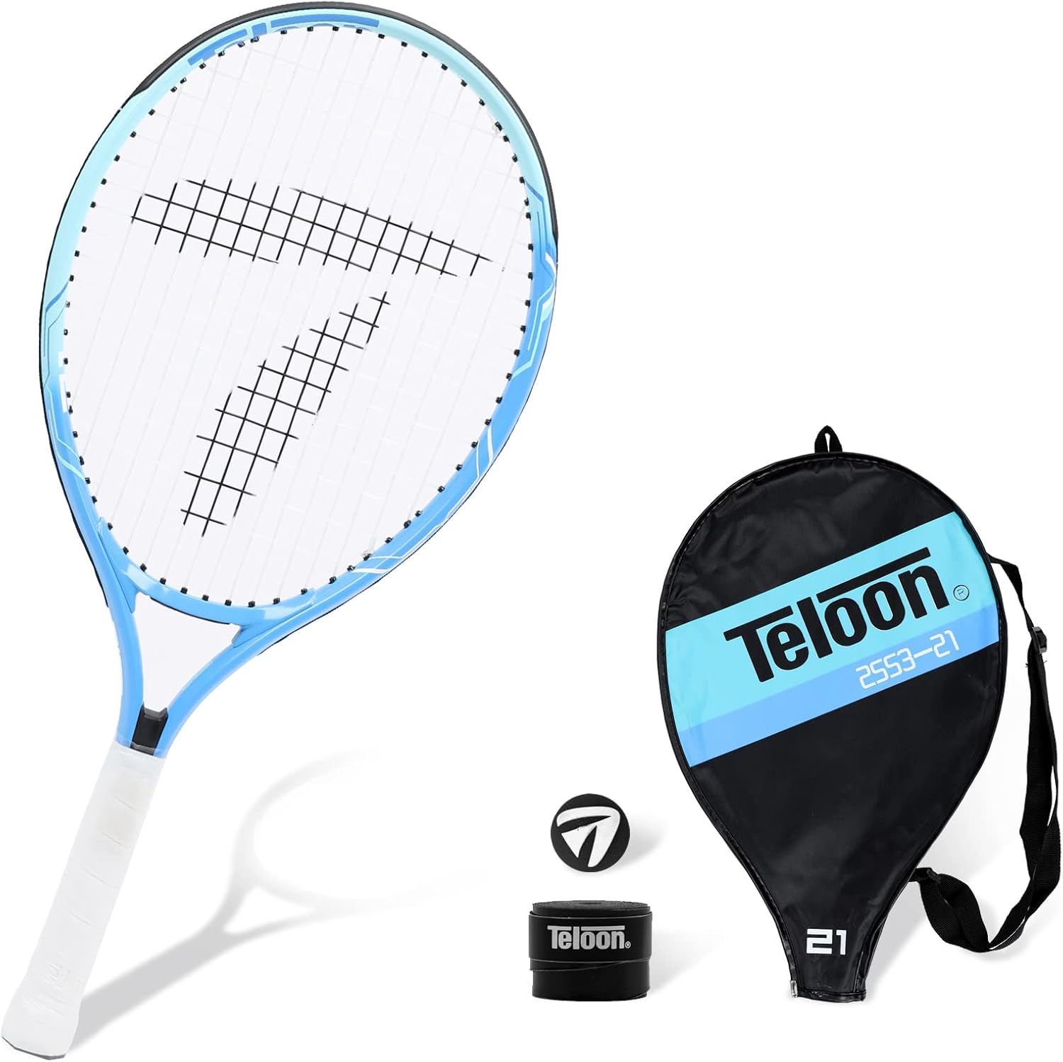 teloon kids tennis racket, 19\"-25\" inch youth tennis racquet with cover, junior tennis racquet for kids children boys girls age 3-12.
incomplete 