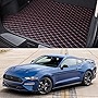 SPEEDLONG Car Trunk Mat Custom Fit Cargo Liner Compatible with 2015-2022 Ford Mustang Coupe - No subwoofer in Trunk - (Black with red line)