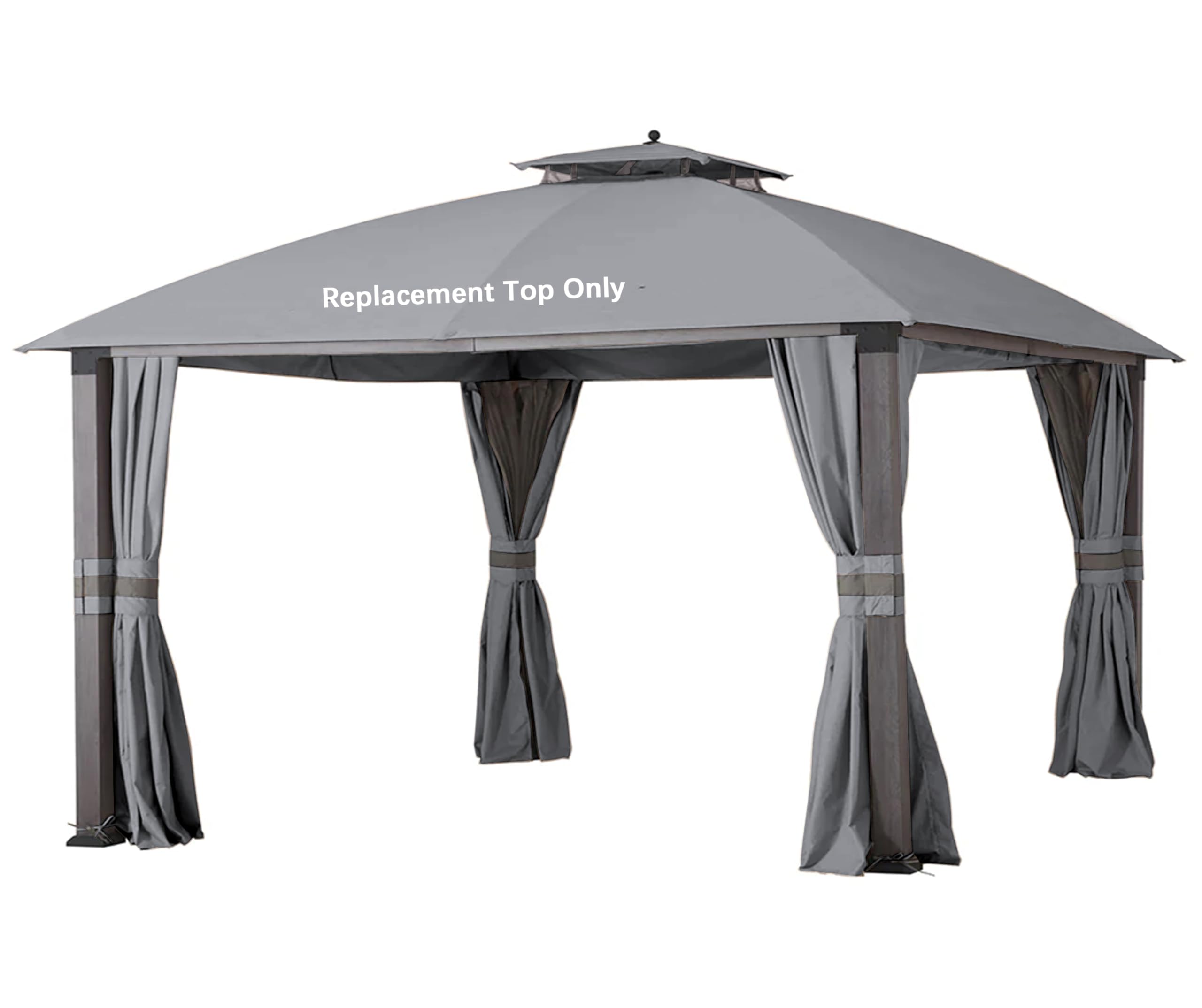 Photo 1 of JANCANOPY 10X12 Replacement Gazebo Top for Eagle Brooke Gazebo Model A101007600, A101007603, A101007604, (Grey)