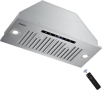 Range Hood Insert 30 inch,Built-in Kitchen Hood with 900 CFM, Ducted/Ductless Convertible Kitchen Vent Hood,Stainless Steel Stove Hood with 4 Speed Gesture Sensing&Touch Control Panel