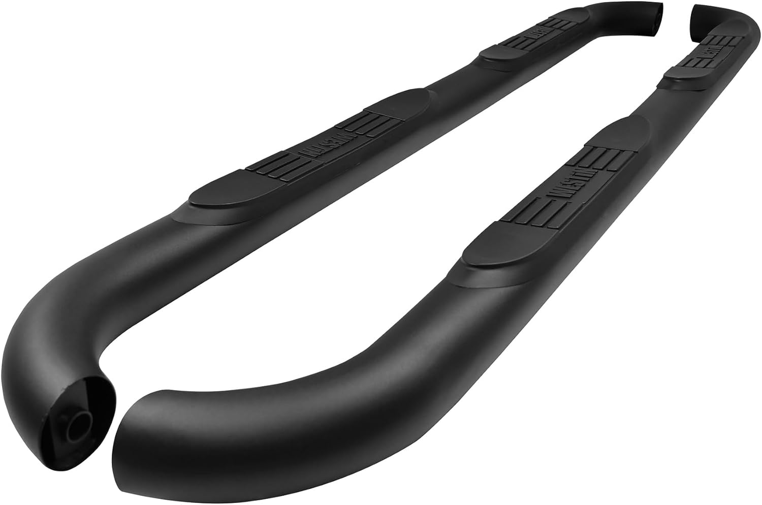 Westin 23-4065 E-Series 3 Round Nerf Bars fits 2018-2025 Wrangler JL Unlimited 4Door Textured Black Pair