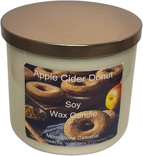 Moonstone Celestial LLC, Classic 17 oz Triple-Wick Large Jar, Over 85 Hours Burn Time, Classic Large Jar (Apple Cider Donut)