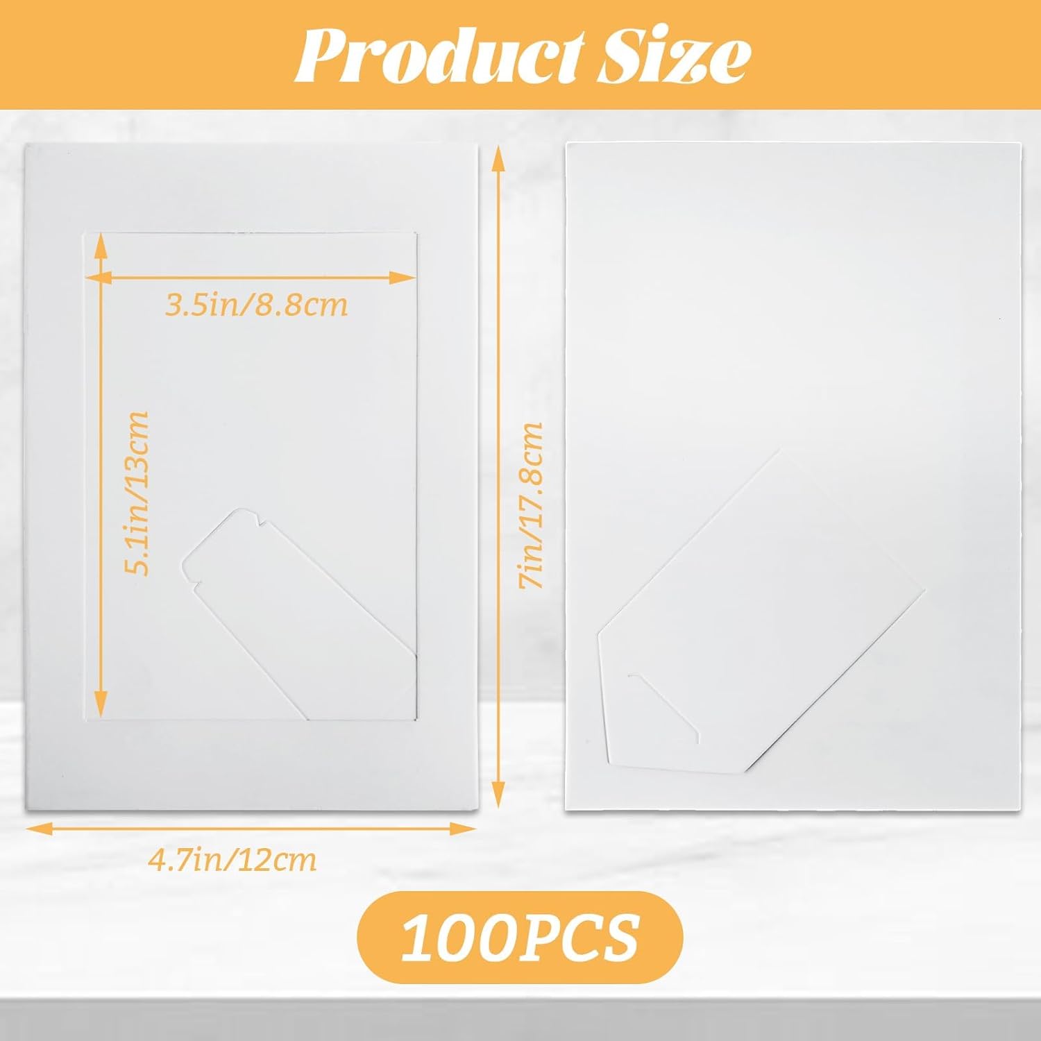 100Pcs Paper Picture Frames 4x6 Inches Cardboard Picture Frames Bulk with Easel Stand White Standing Paper Photo Frames for Diy, Wedding, Graduation, Christmas, Decoration