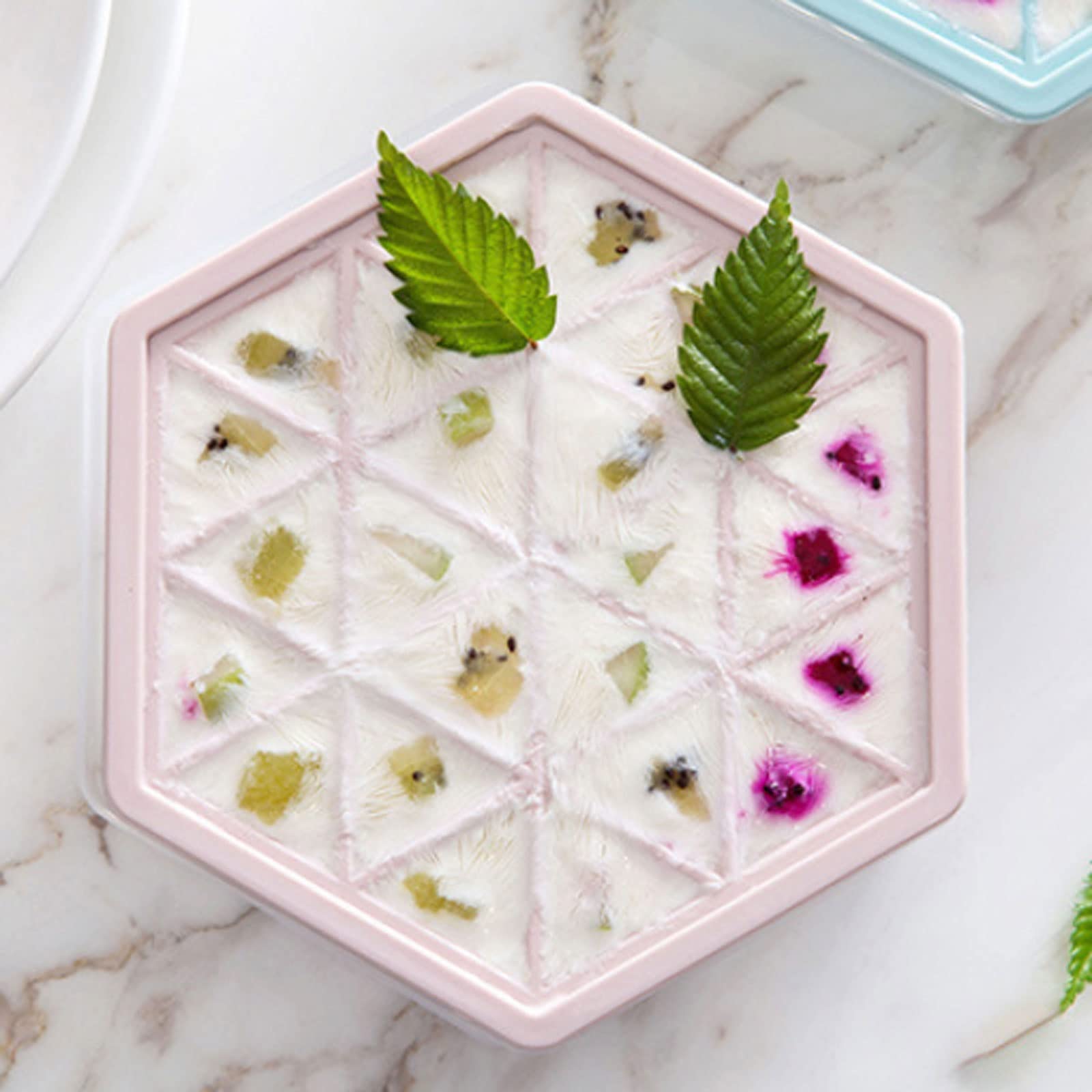 JINGYAN Bacs à glaçons Hexagon Ice Cube Mould Grids Popsicle Molds Cream Mold Tray Kitchen Accessories