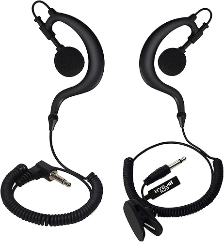 HYS G forma suave oído gancho auricular auricular 0.138 in enchufe gancho oído sólo escucha radioaficionadoauricular