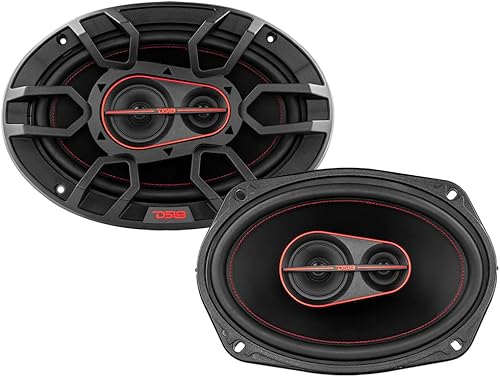 Miniatura 4 de DS18 G6.9Xi GEN-X - Altavoces coaxiales de 3 vías de 6 x 9, 180 vatios, 4 ohmios con tweeters de cúpula Mylar, parrilla incluida, altavoz de rango