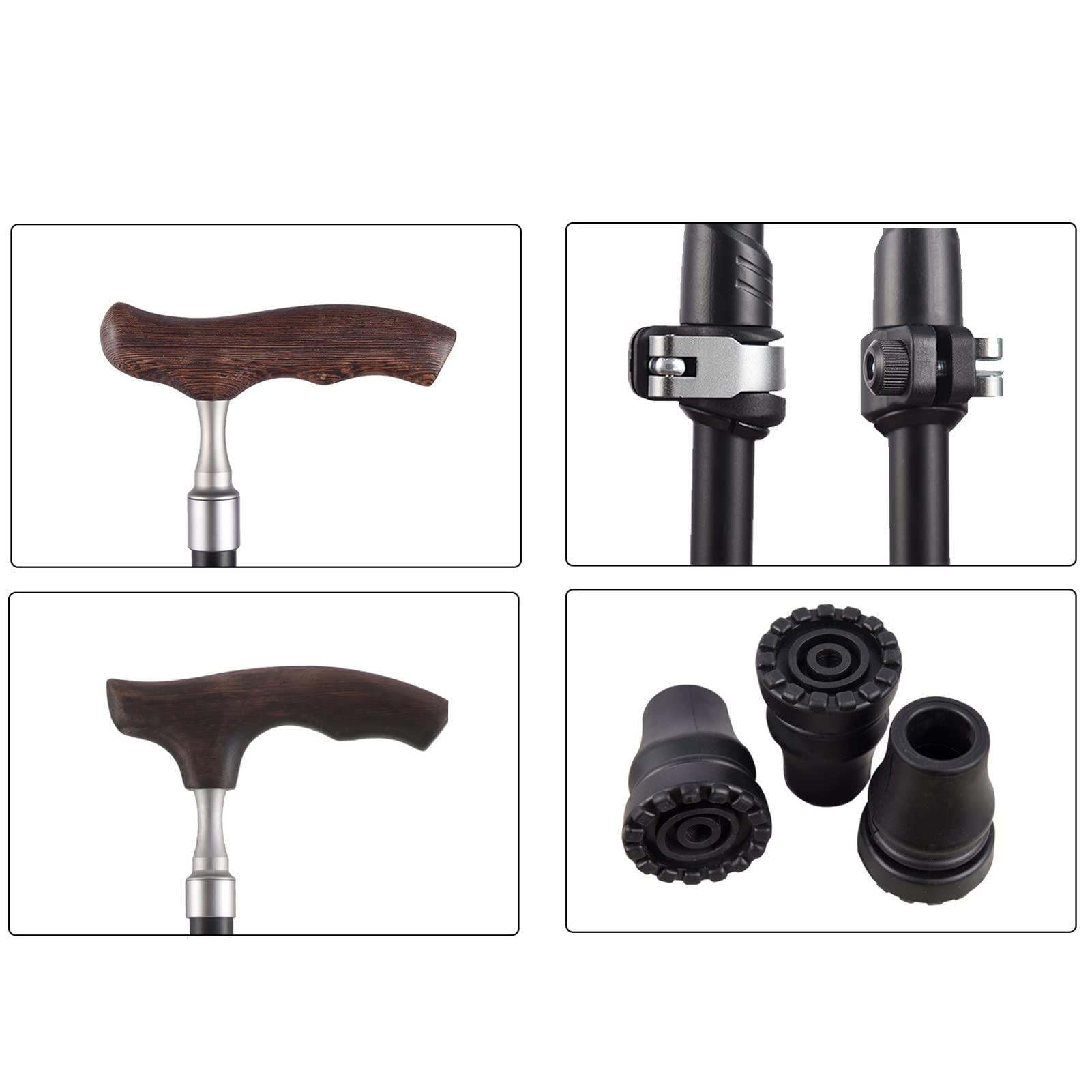 Bastón Ajustable, Bastón Ergonómico Ligero Antideslizante de Aluminio para Ancianos, Adecuado para Una Altura de 140-190 Cm (Color : A(One Leg))