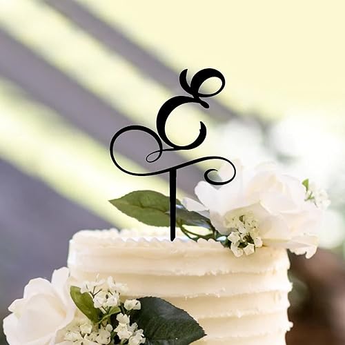 Miniatura 3 de Decoración para tartas de boda con iniciales de apellido, decoración personalizada para tartas de boda, monograma, corona rústica única, decoración