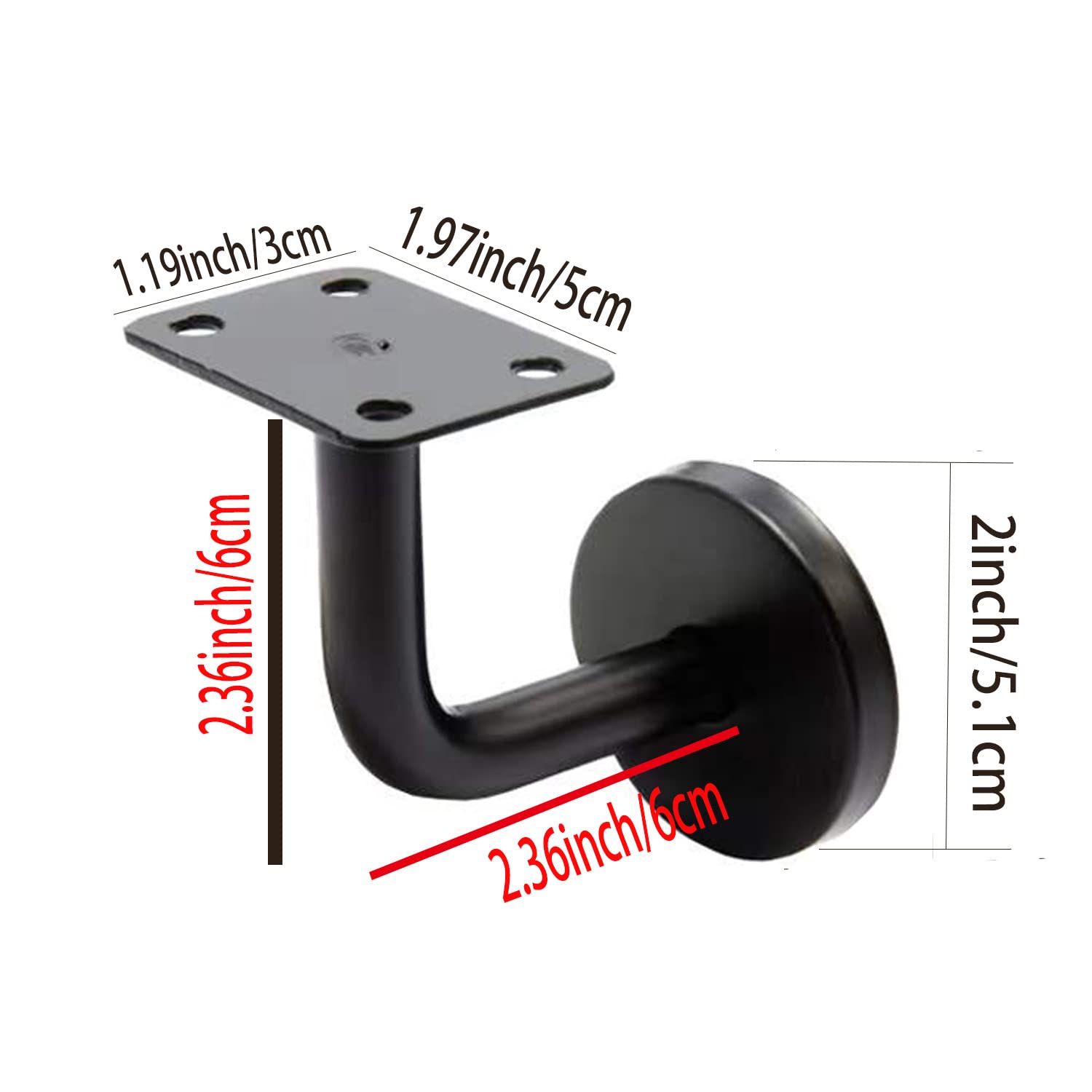 Buy 5 Pack Heavy Duty Stair Handrail Bracket Stainless Steel Banister