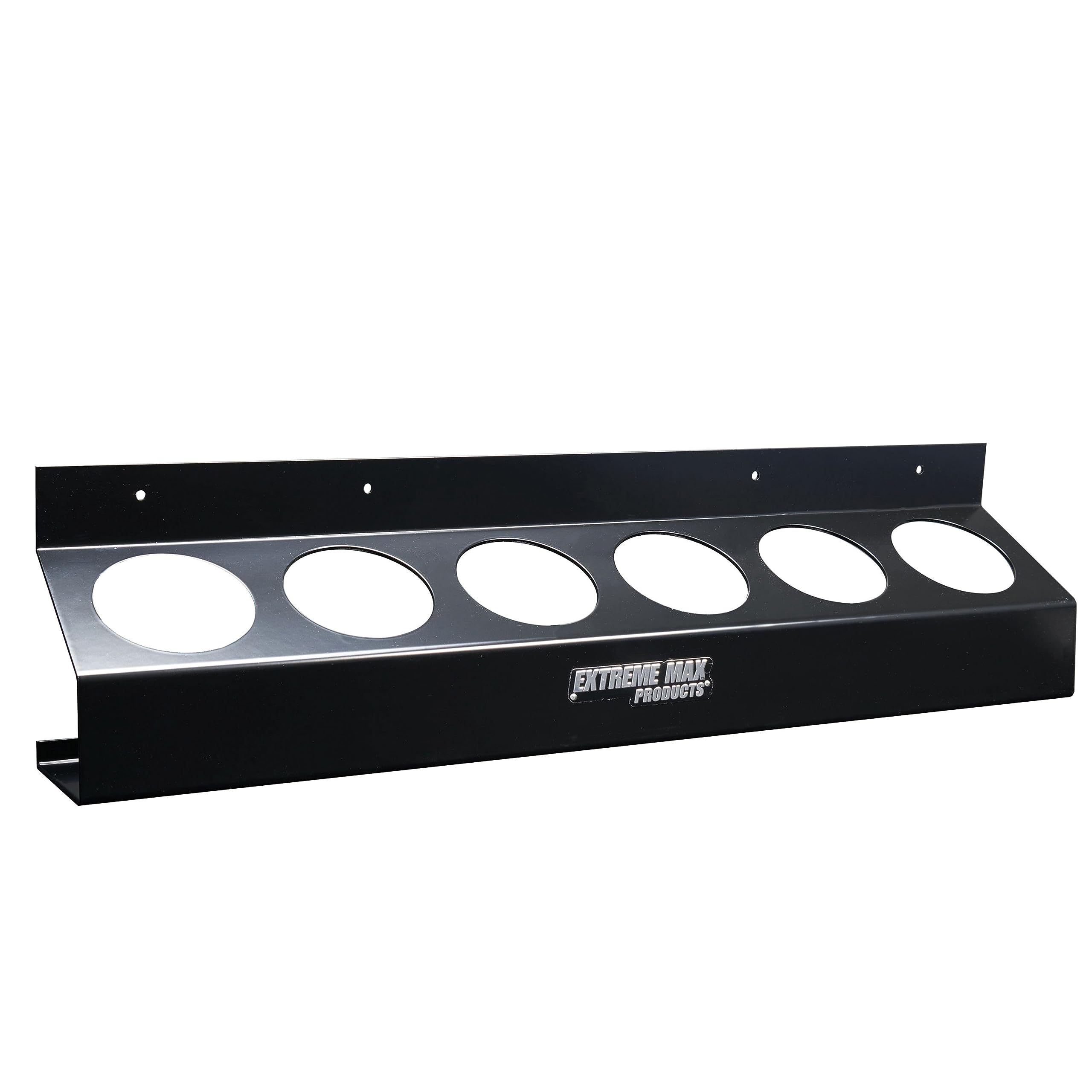 Extreme Max 5001.6168 Aluminum Aerosol Storage Shelf for Enclosed Trailer Shop Garage Storage - 6-Can Capacity, Black