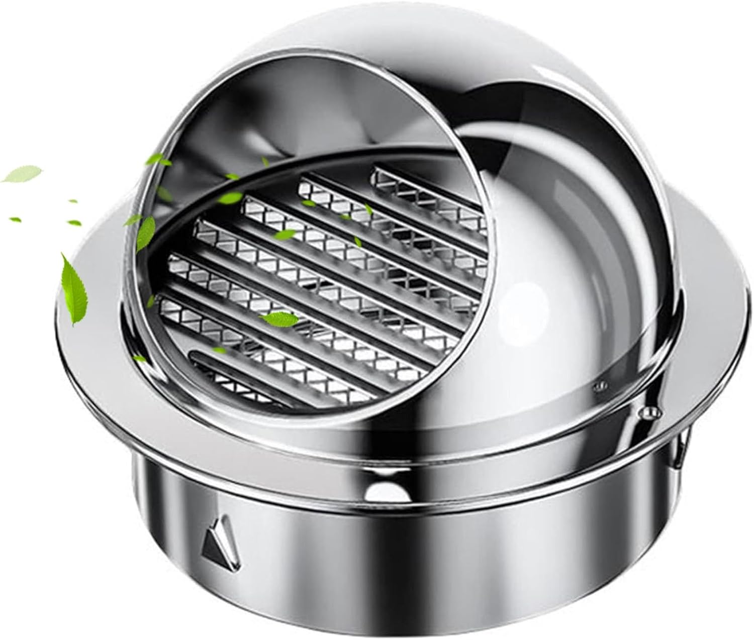 Louvered Vented Ones 1.97in-11.8in Dryer Vent Cover Outside, Round Soffit Air Vents，Screen Mesh Grill Hood For Kitchen Bathroom Wall Ceiling Floor Ventilation(7.9in)