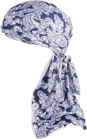 Fashion Head Wrap Durag Long Tail Bicycle Beanies for Men/Women Headwraps Cap