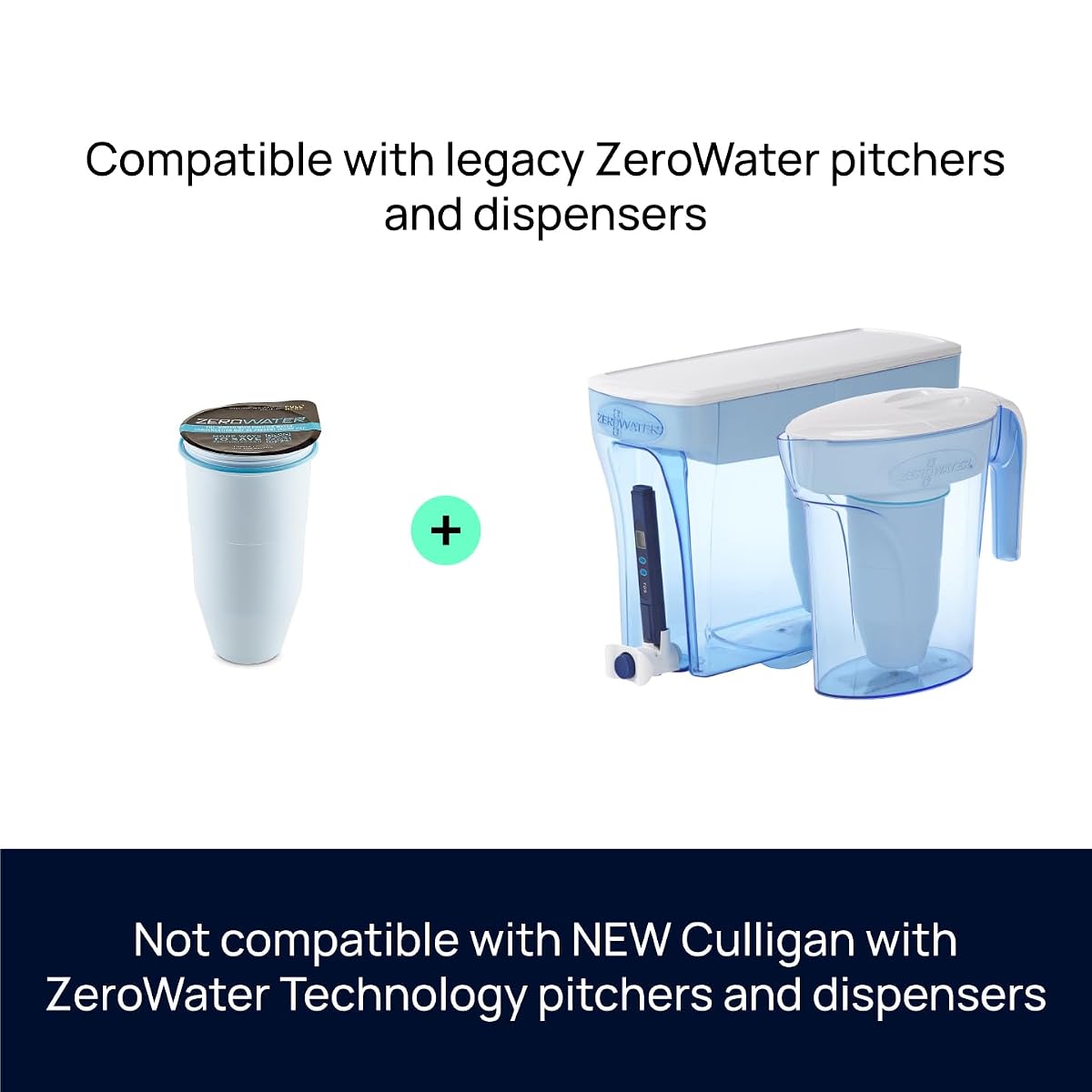 ZeroWater Official Replacement Water Filter Removes PFOA/PFOS 2-Pack image 1