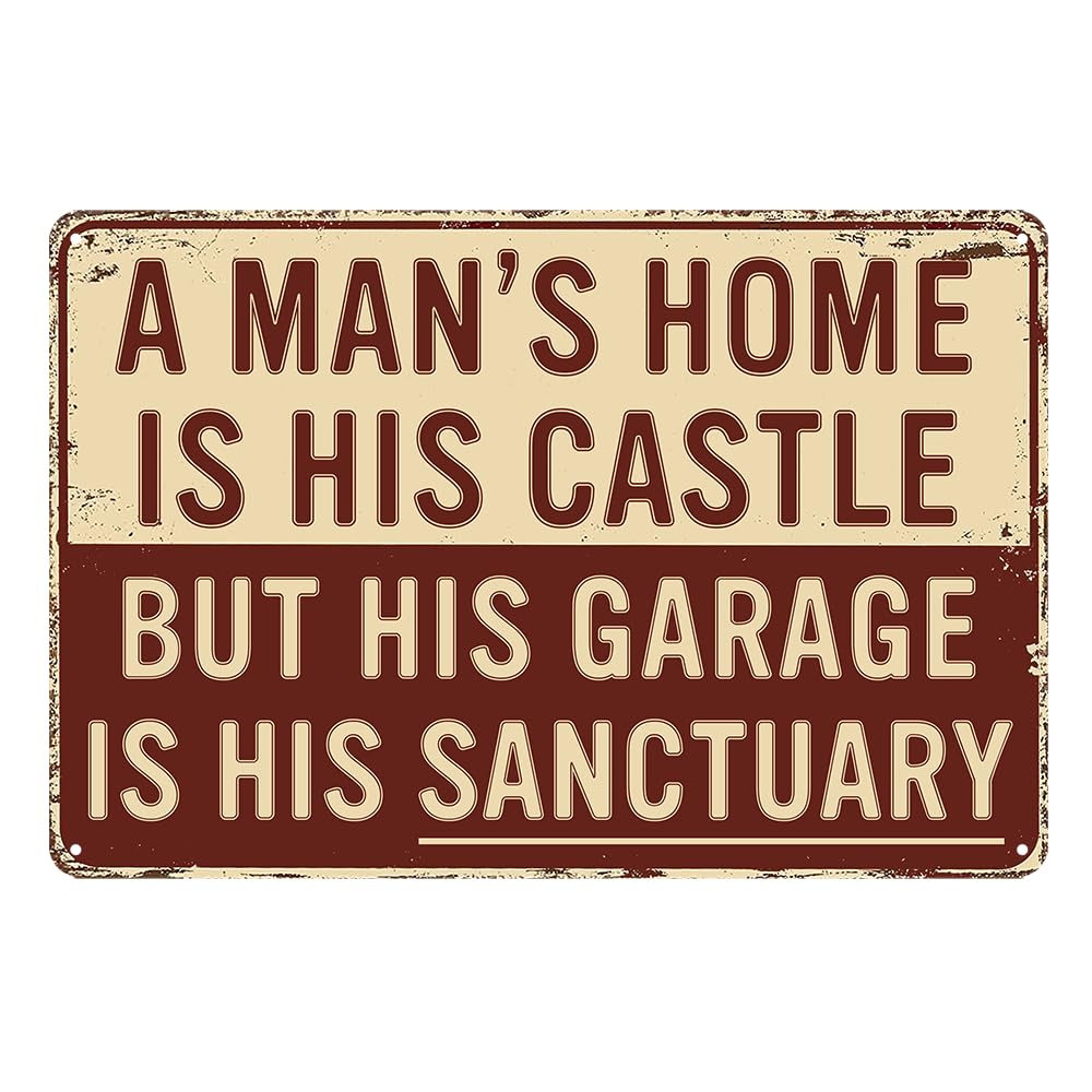 My Shed My Rules Metal wall sign retro vintage style pub