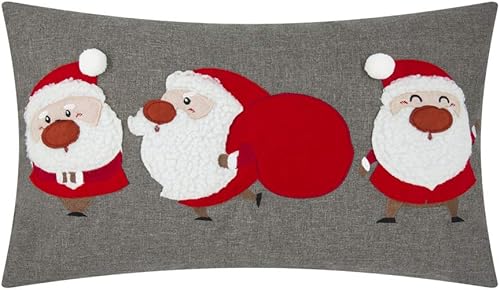 Funda de cojín de Navidad de Papá Noel, funda de almohada decorativa para sofá, cama, hogar, decoración de Navidad, 14 x 24 pulgadas
